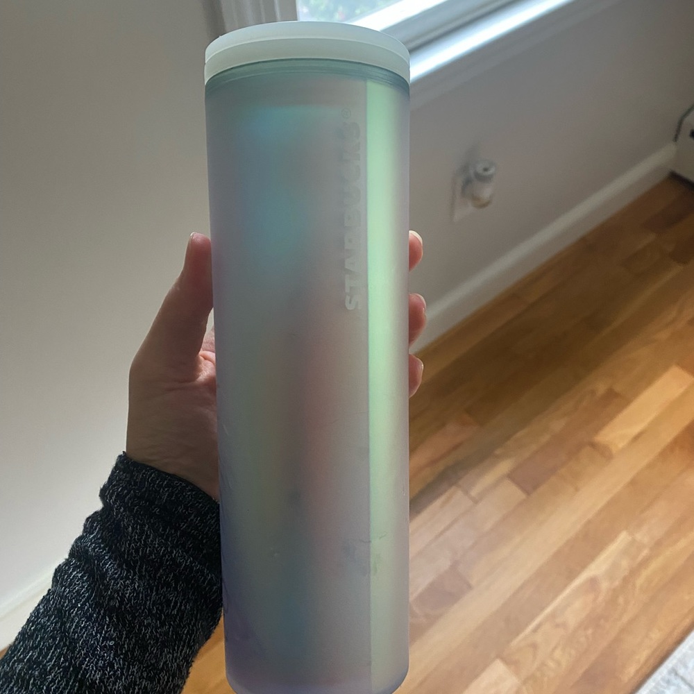 RARE Starbucks mermaid irridescent rainbow mermaid coffee cup tumbler